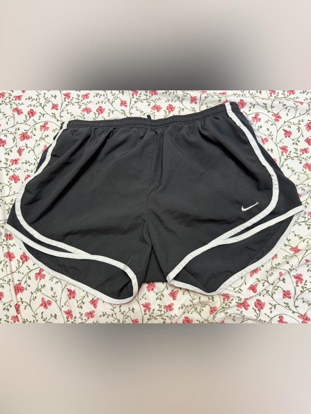 Nike Black Athletic Shorts with White Trim